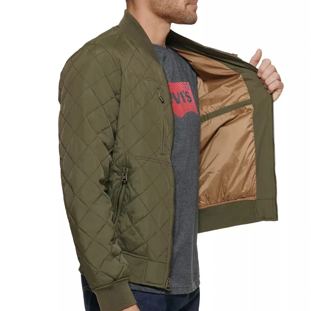 NWT Levi's Men's Diamond Quilt Bomber Jacket  SZ - XL - Picture 5 of 16